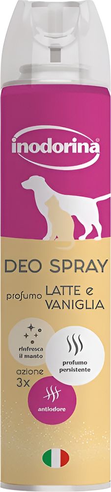 INODORINA ΑΡΩΜΑ ΣΚΥΛΟΥ INODORINA DEO SPRAY ΓΑΛΑ - ΒΑΝΙΛΙΑ (300ML)