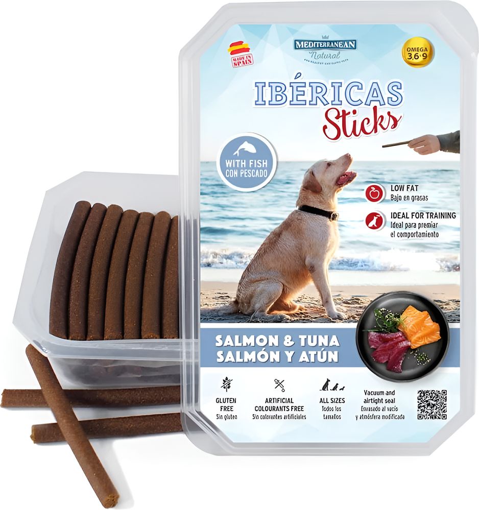 MEDITERRANEAN NATURAL ΗΜΙΥΓΡΑ STICKS MEDITERRANEAN NATURAL IBERICAS ΣΕ ΤΑΠΕΡΑΚΙ ΣΟΛΟΜΟΣ - ΤΟΝΟΣ (350GR)