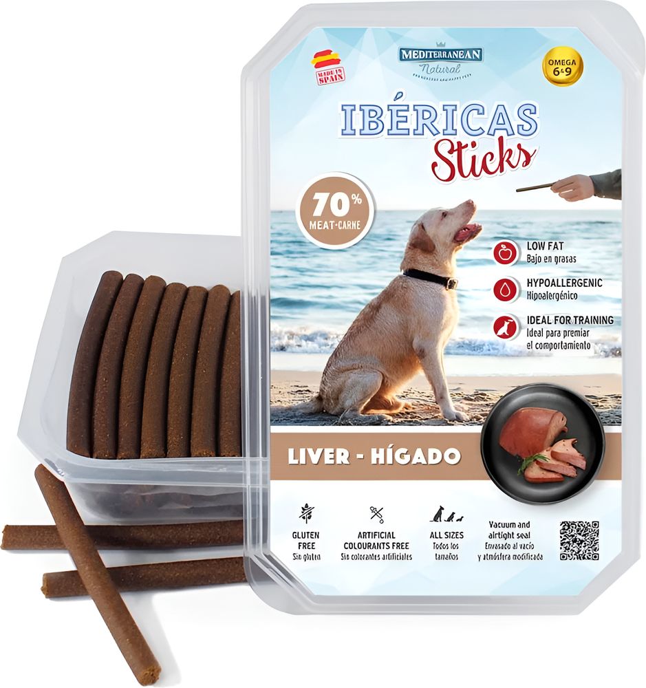 MEDITERRANEAN NATURAL ΗΜΙΥΓΡΑ STICKS MEDITERRANEAN NATURAL IBERICAS ΣΕ ΤΑΠΕΡΑΚΙ ΣΥΚΩΤΙ (350GR)