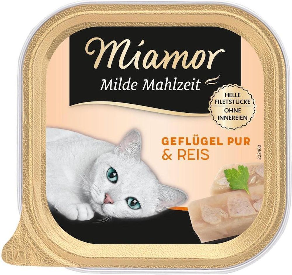 ΚΟΝΣΕΡΒΑ ΓΑΤΑΣ MIAMOR MILDE MAHLZEIT ΠΟΥΛΕΡΙΚΑ - ΡΥΖΙ (100GR) MIAMOR