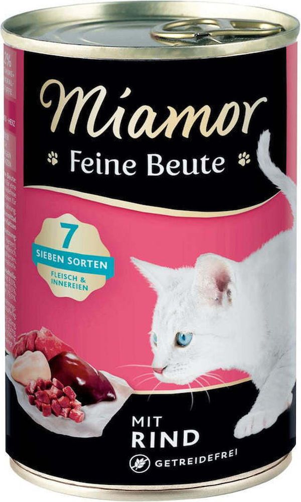 MIAMOR ΚΟΝΣΕΡΒΑ ΓΑΤΑΣ MIAMOR FEINE BEUTE ΒΟΔΙΝΟ (400G)