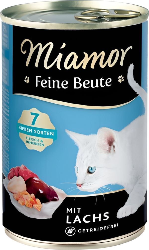 ΚΟΝΣΕΡΒΑ ΓΑΤΑΣ MIAMOR FEINE BEUTE ΣΟΛΟΜΟΣ (400GR)