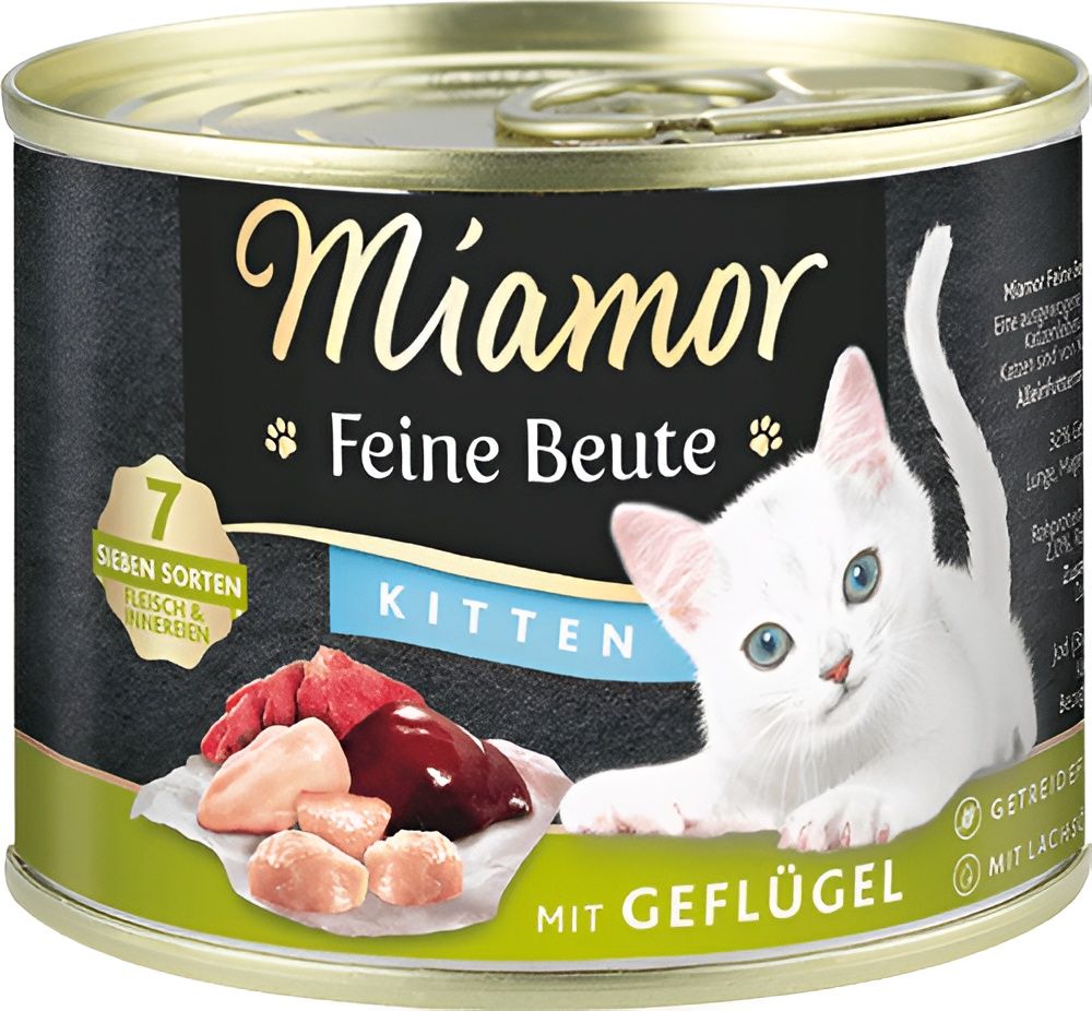 MIAMOR ΚΟΝΣΕΡΒΑ ΓΑΤΑΣ MIAMOR FEINE BEUTE KITTEN ΠΟΥΛΕΡΙΚΑ (185GR)