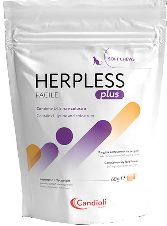 ΣΥΜΠΛΗΡΩΜΑ ΔΙΑΤΡΟΦΗΣ CANDIOLI HERPLESS FACILE (60GR /60ΔΙΣΚΙΑ)