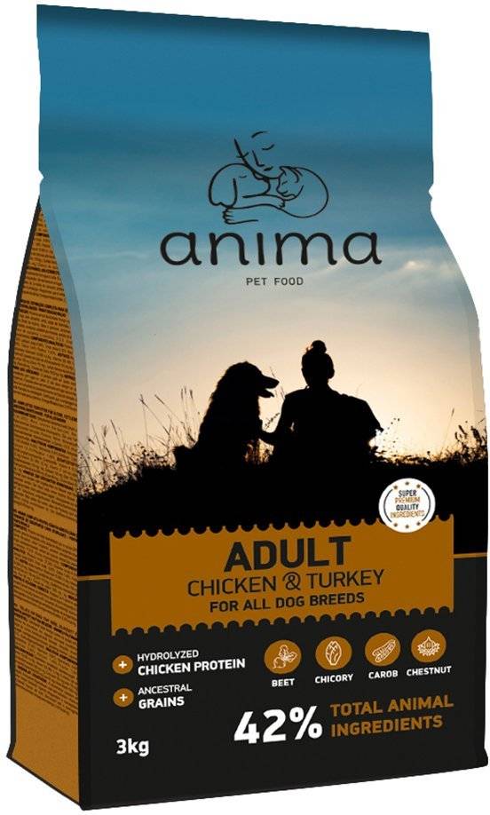 ΤΡΟΦΗ ΣΚΥΛΟΥ ANIMA ADULT ΚΟΤΟΠΟΥΛΟ - ΓΑΛΟΠΟΥΛΑ 3KG