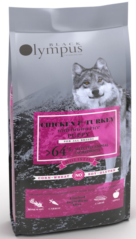 BLACK OLYMPUS ΤΡΟΦΗ ΣΚΥΛΟΥ BLACK OLYMPUS PUPPY MEDIUM ΚΟΤΟΠΟΥΛΟ, ΓΑΛΟΠΟΥΛΑ - ΚΑΣΤΑΝΟ ΡΥΖΙ 2KG