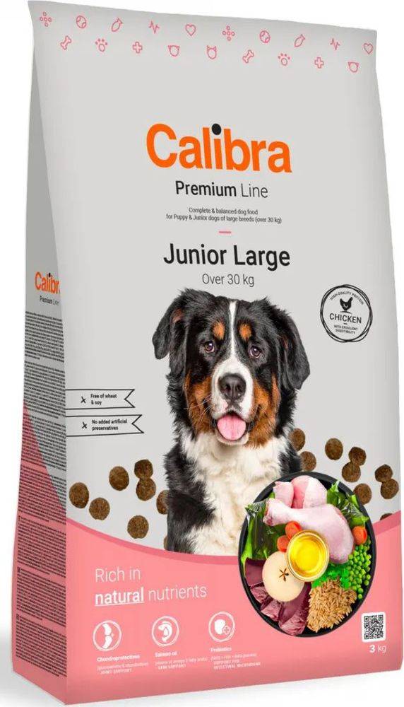 ΤΡΟΦΗ ΣΚΥΛΟΥ CALIBRA DOG PREMIUM LINE JUNIOR LARGE ΚΟΤΟΠΟΥΛΟ (12KG) CALIBRA