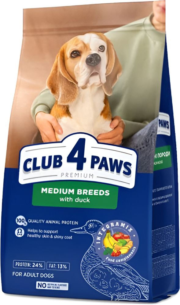ΤΡΟΦΗ ΣΚΥΛΟΥ CLUB4PAWS ADULT MEDIUM BREEDS ΠΑΠΙΑ (2KG)