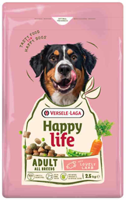 ΤΡΟΦΗ ΣΚΥΛΟΥ HAPPY LIFE ADULT ΑΡΝΙ (2,5KG)