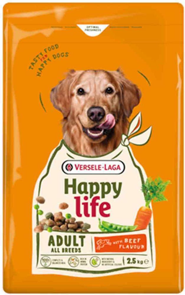 ΤΡΟΦΗ ΣΚΥΛΟΥ HAPPY LIFE ADULT ΒΟΔΙΝΟ (2,5KG)