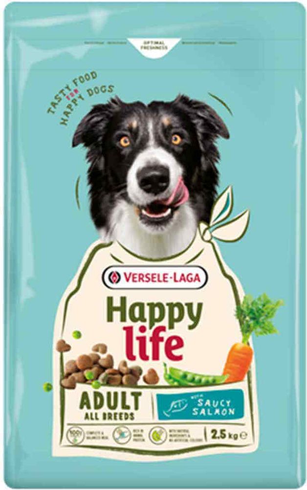 ΤΡΟΦΗ ΣΚΥΛΟΥ HAPPY LIFE ADULT ΣΟΛΟΜΟΣ (2,5KG)