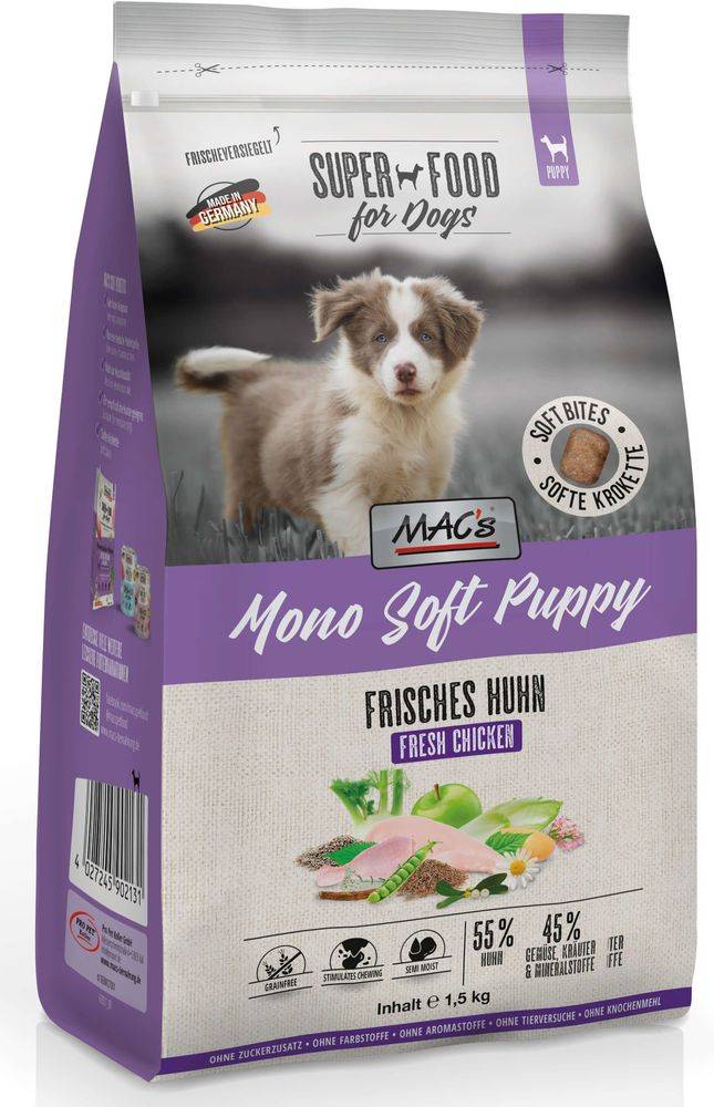 ΤΡΟΦΗ ΣΚΥΛΟΥ MACS DOG MONO SOFT PUPPY ΚΟΤΟΠΟΥΛΟ (12KG/ 3X4KG) MACS