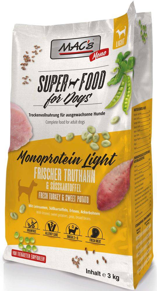 ΤΡΟΦΗ ΣΚΥΛΟΥ MACS DOG MONO LIGHT SENIOR ΓΑΛΟΠΟΥΛΑ - ΓΛΥΚΟΠΑΤΑΤΑ (12KG)