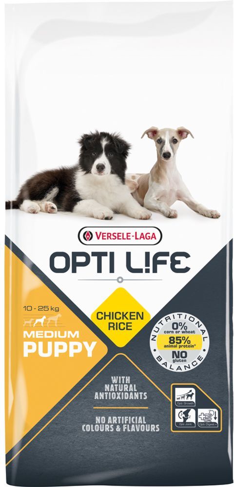 ΤΡΟΦΗ ΣΚΥΛΟΥ OPTI LIFE PUPPY MEDIUM ΚΟΤΟΠΟΥΛΟ ΡΥΖΙ (12,5KG) VERSELE-LAGA