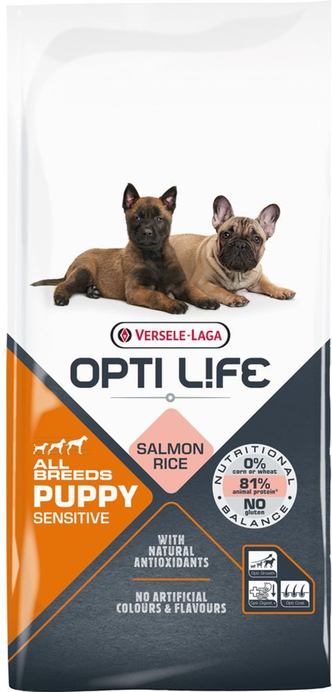 ΤΡΟΦΗ ΣΚΥΛΟΥ OPTI LIFE PUPPY SENSITIVE ALL BREEDS ΣΟΛΟΜΟΣ ΡΥΖΙ (2,5KG) VERSELE-LAGA