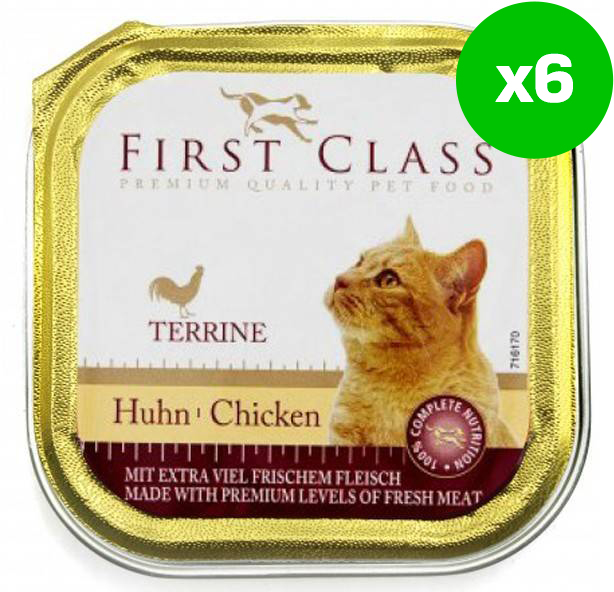 FIRST CLASS ΚΟΝΣΕΡΒΑ ΓΑΤΑΣ FIRST CLASS ΚΟΤΟΠΟΥΛΟ (6 X 100GR)