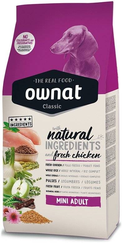 ΤΡΟΦΗ ΣΚΥΛΟΥ OWNAT CLASSIC MINI ADULT ΦΡΕΣΚΟ ΚΟΤΟΠΟΥΛΟ 1.5KG OWNAT