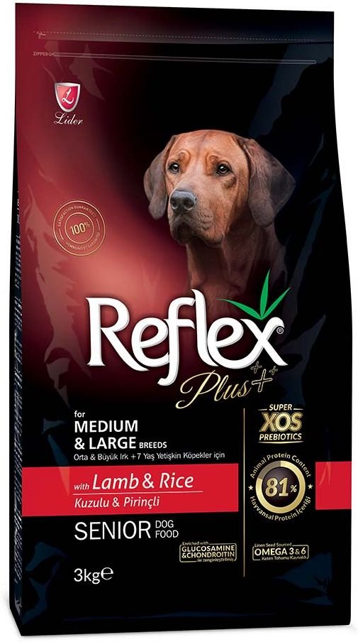 ΤΡΟΦΗ REFLEX PLUS MEDIUM/LARGE SENIOR ΑΡΝΙ (3KG) REFLEX PLUS
