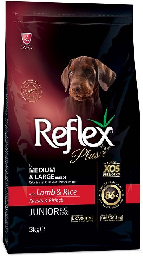 ΤΡΟΦΗ REFLEX PLUS PUPPY MEDIUM - LARGE ΑΡΝΙ (12KG) REFLEX PLUS