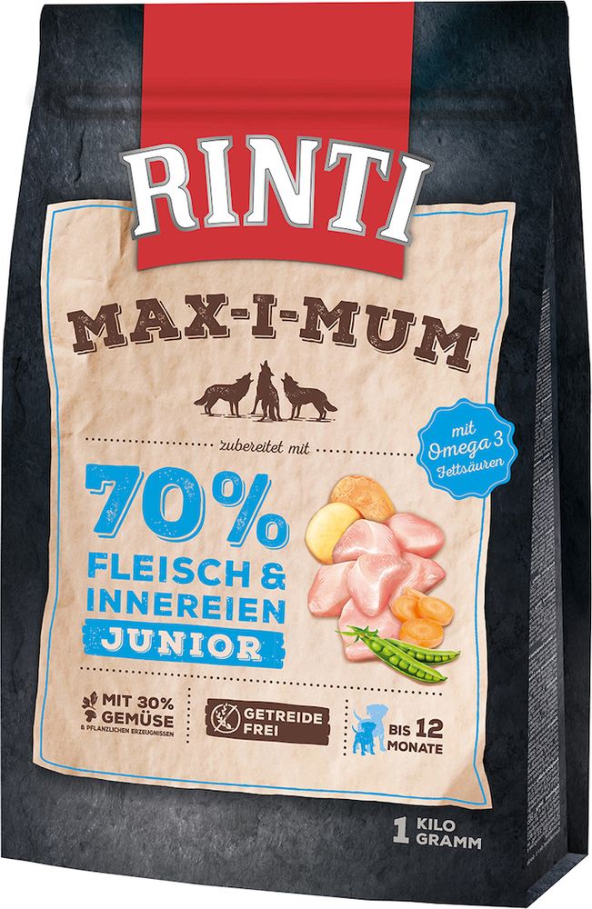 ΤΡΟΦΗ ΣΚΥΛΟΥ RINTI MAX-I-MUM JUNIOR FRESH 70% ΚΟΤΟΠΟΥΛΟ (1KG) RINTI