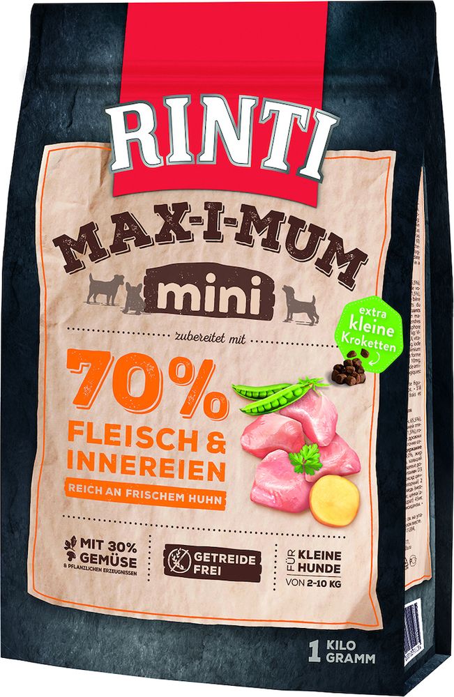 ΤΡΟΦΗ ΣΚΥΛΟΥ RINTI MAX-I-MUM ADULT MINI FRESH 70% ΚΟΤΟΠΟΥΛΟ (4KG) RINTI
