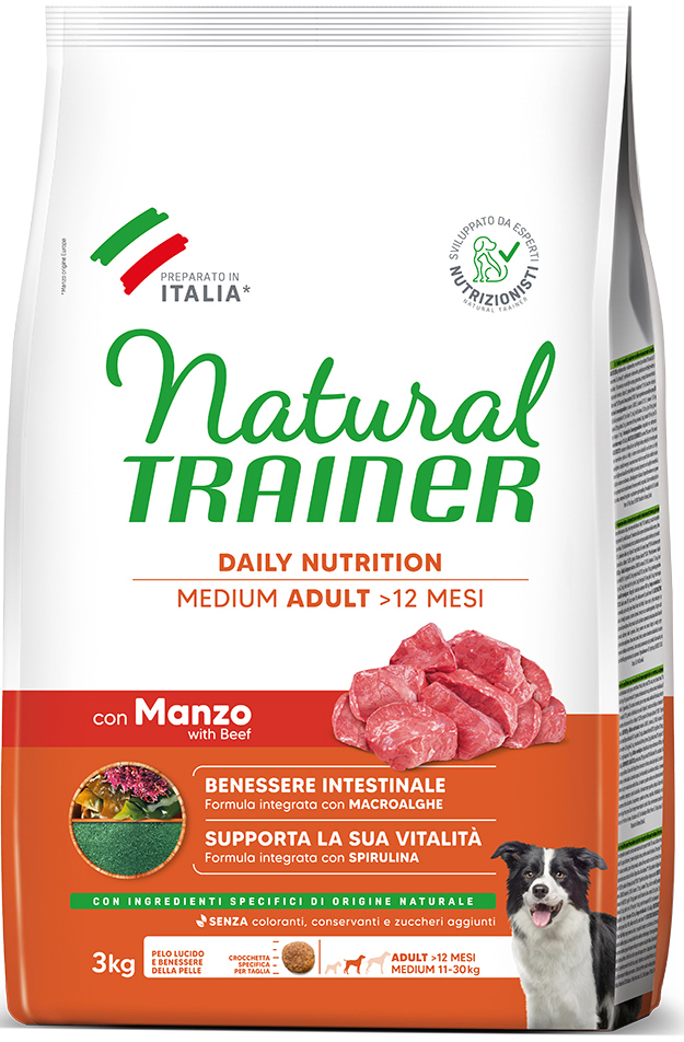 ΤΡΟΦΗ ΣΚΥΛΟΥ TRAINER MEDIUM ADULT ΒΟΔΙΝΟ (12KG) TRAINER