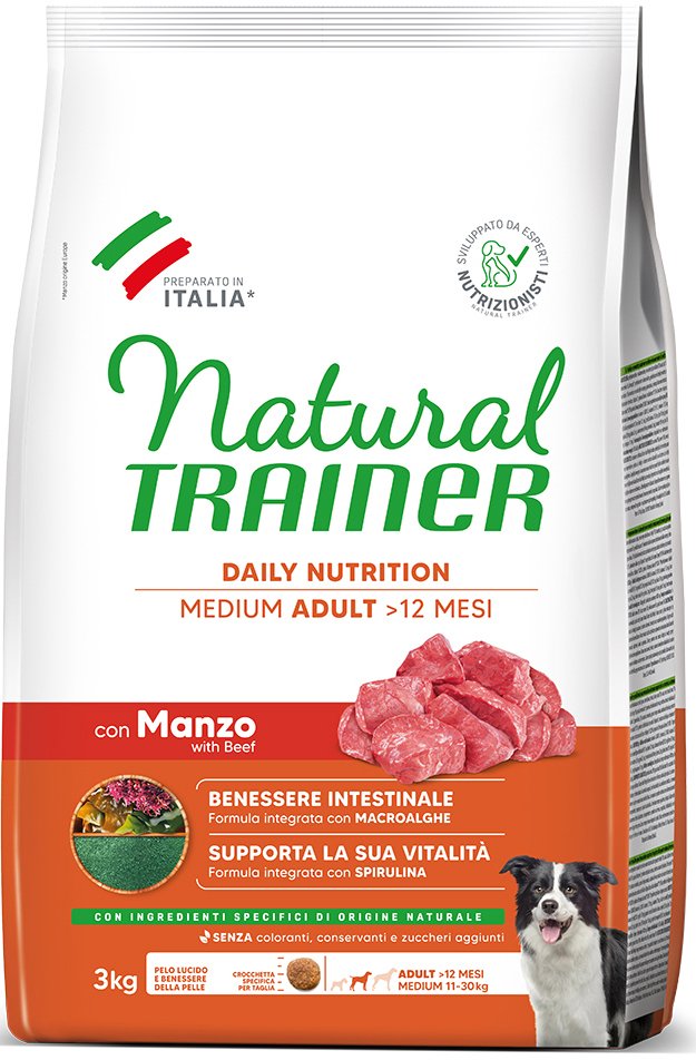 ΤΡΟΦΗ ΣΚΥΛΟΥ TRAINER MEDIUM ADULT ΒΟΔΙΝΟ (3KG)
