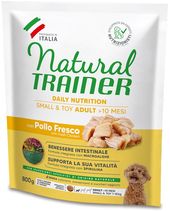 ΤΡΟΦΗ ΣΚΥΛΟΥ TRAINER NATURAL MINI ADULT ΚΟΤΟΠΟΥΛΟ (800GR)