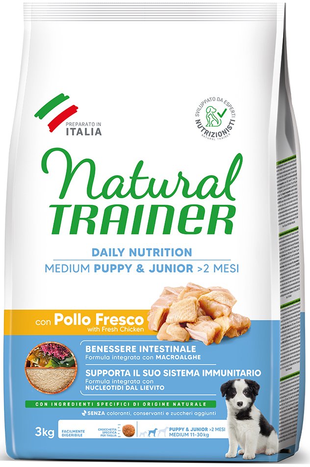 ΤΡΟΦΗ ΣΚΥΛΟΥ TRAINER NATURAL MEDIUM PUPPY - JUNIOR ΚΟΤΟΠΟΥΛΟ (12KG)