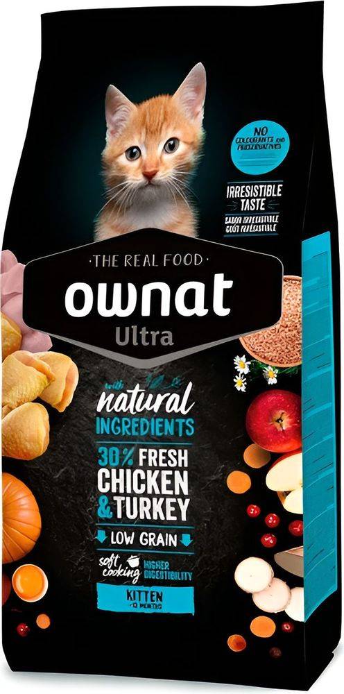 ΤΡΟΦΗ ΓΑΤΑΣ OWNAT ULTRA KITTEN LOW GRAIN ΜΕ ΚΟΤΟΠΟΥΛΟ - ΓΑΛΟΠΟΥΛΑ (1,5KG)