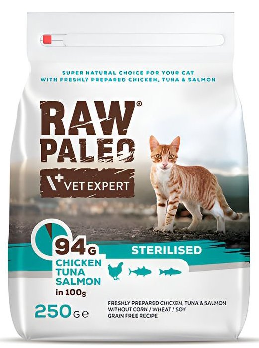 RAW PALEO ΤΡΟΦΗ ΓΑΤΑΣ RAW PALEO STERILISED ΚΟΤΟΠΟΥΛΟ-ΤΟΝΟΣ-ΣΟΛΟΜΟΣ 2KG