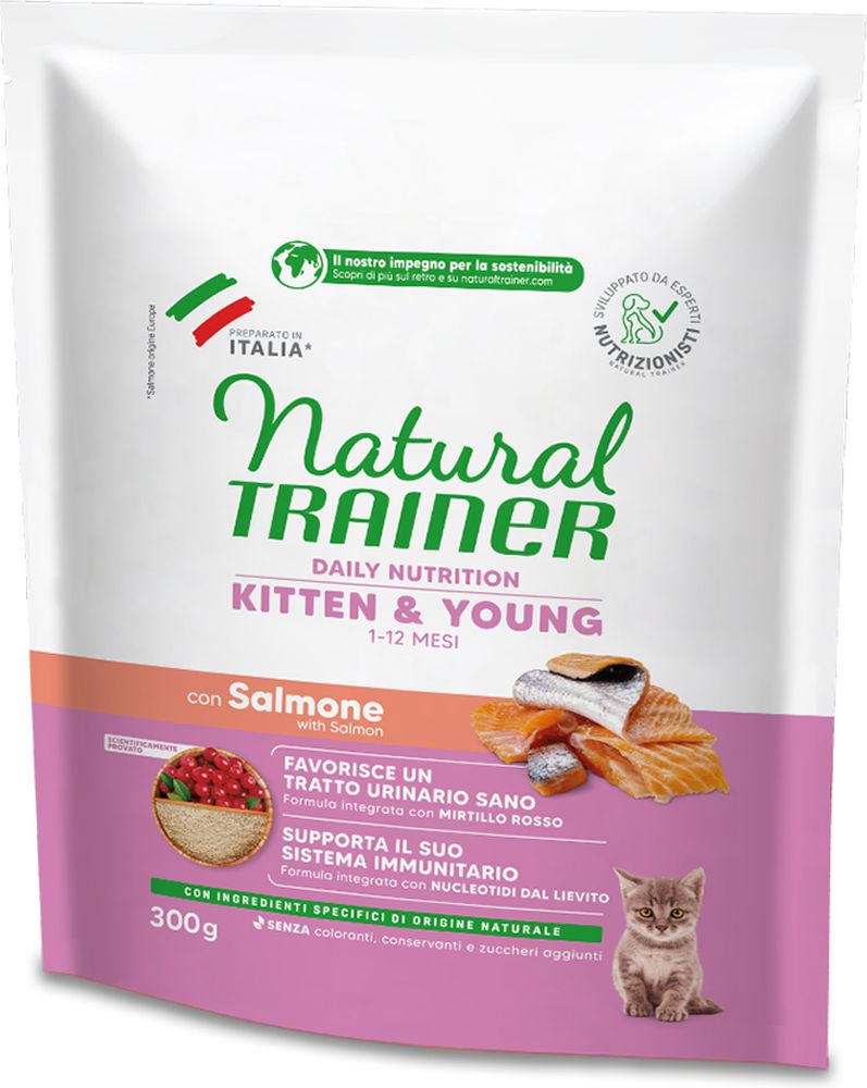 ΤΡΟΦΗ ΓΑΤΑΣ TRAINER NATURAL ΚΙΤΤΕΝ ΣΟΛΟΜΟΣ (300GR)