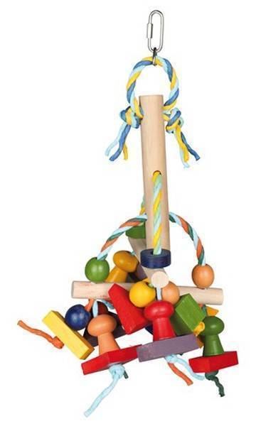 ΚΡΕΜΑΣΤΟ ΚΛΟΥΒΙΟΥ TRIXIE ΞΥΛΙΝΟ ΠΟΛΥΧΡΩΜΟ 31CM TRIXIE