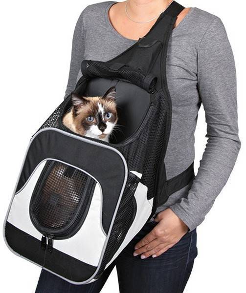 ΤΣΑΝΤΑ ΜΕΤΑΦΟΡΑΣ TRIXIE SAVINA FRONT CARRIER 30X33X26ΕΚ ΜΑΥΡΟ ΓΚΡΙ TRIXIE