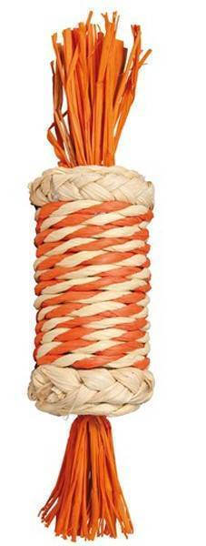 TRIXIE ΚΥΛΙΝΔΡΟΣ ΓΙΑ ΚΟΥΝΕΛΙΑ - ΙΝΔΙΚΑ ΧΟΙΡΙΔΙΑ TRIXIE STRAW TOY 18CM