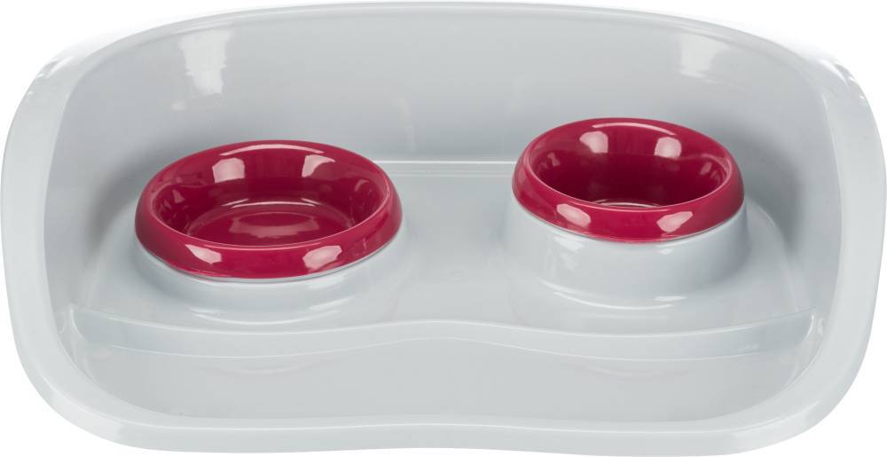 ΔΙΣΚΟΣ ΦΑΓΗΤΟΥ TRIXIE DINNER SET ΓΚΡΙ/ΚΟΚΚΙΝΟ 46X11X30CM TRIXIE