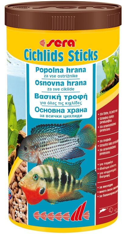 SERA ΕΙΔΙΚΗ ΤΡΟΦΗ ΚΙΧΛΙΔΩΝ - ΜΕΓΑΛΩΝ ΨΑΡΙΩΝ SERA CICHLID ΣΕ STICKS (1000ML)