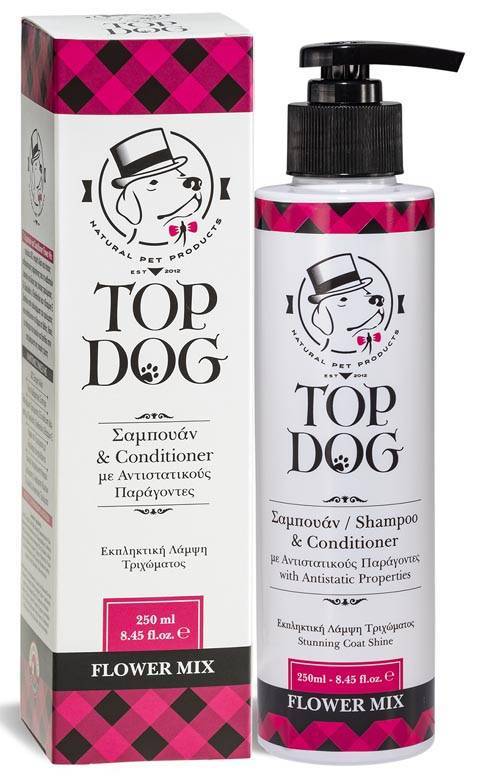 ΣΑΜΠΟΥΑΝ ΣΚΥΛΟΥ TOP DOG ΦΥΤΙΚΟ FLOWER MIX 250ML
