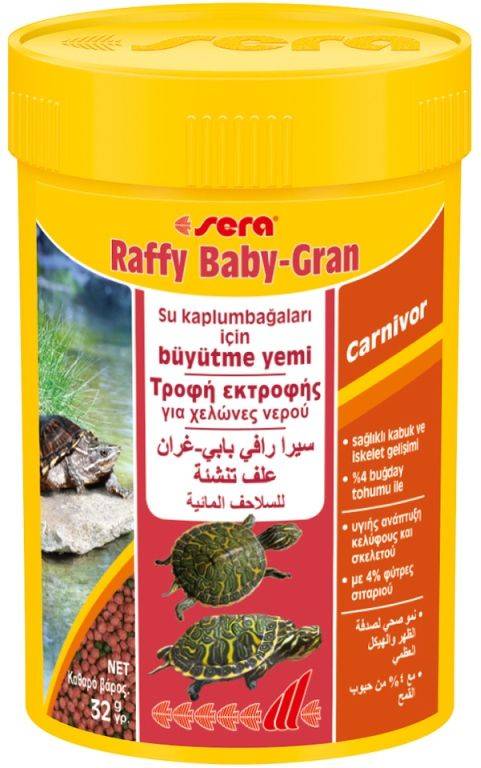 ΤΡΟΦΗ ΓΙΑ ΝΕΟΓΕΝΝΗΤΕΣ ΚΑΙ ΝΕΑΡΕΣ ΧΕΛΩΝΕΣ SERA RAFFY BABY GRAN 100ML SERA