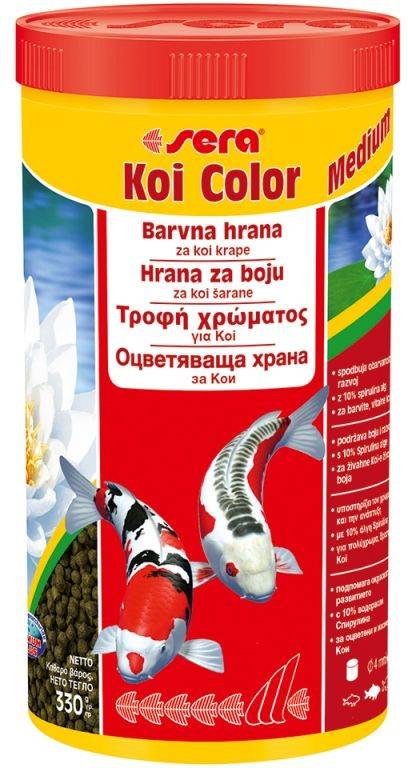 ΤΡΟΦΗ ΓΙΑ ΨΑΡΙΑ KOI SERA COLOUR MEDIUM 1000ML SERA