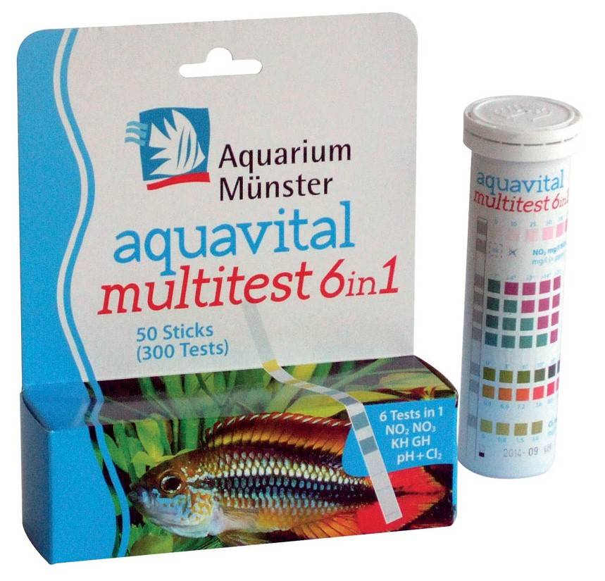 TΕΣΤ ΝΕΡΟY AQUARIUM MUNSTER AQUAVITAL MULTITEST 6 IN 1, 50 STRIPS AQUARIUM MUNSTER