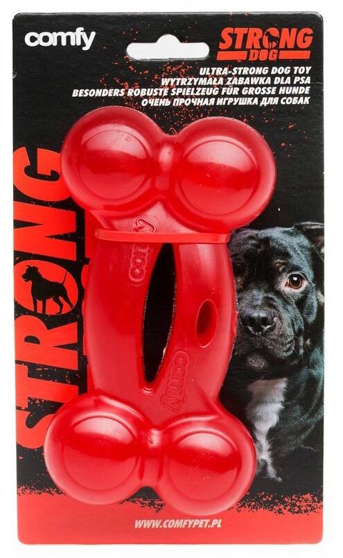 ΠΑΙΧΝΙΔΙ ΣΚΥΛΟΥ COMFY STRONG DOG BONE ΚΟΚΚΙΝΟ 16.5CM