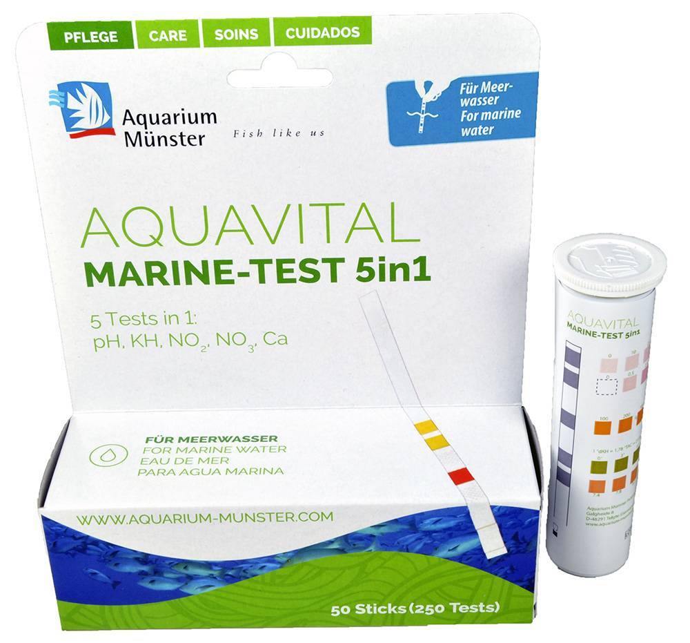 ΤΕΣΤ ΝΕΡΟΥ AQUARIUM MUNSTER AQUAVITAL MARINE TEST 5IN1 50 STRIPS AQUARIUM MUNSTER