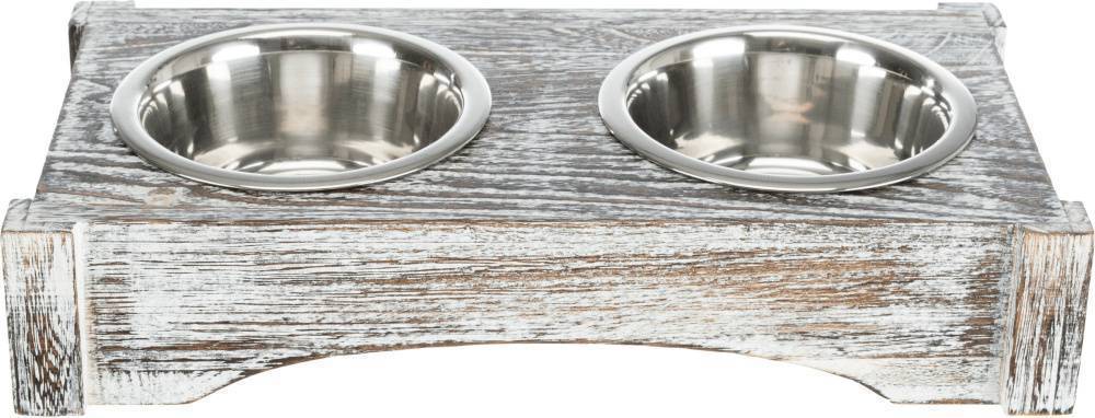 ΣΕΤ ΜΠΟΛ TRIXIE ΑΝΟΞΕΙΔΩΤΟ/ΞΥΛΙΝΟ ΛΕΥΚΟ 36X7X19CM TRIXIE