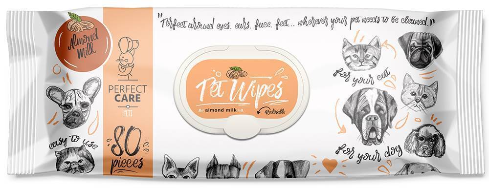 ΜΑΝΤΗΛΑΚΙΑ ΚΑΘΑΡΙΣΜΟΥ PERFECT CARE ALMOND MILK 80TMX PERFECT CARE