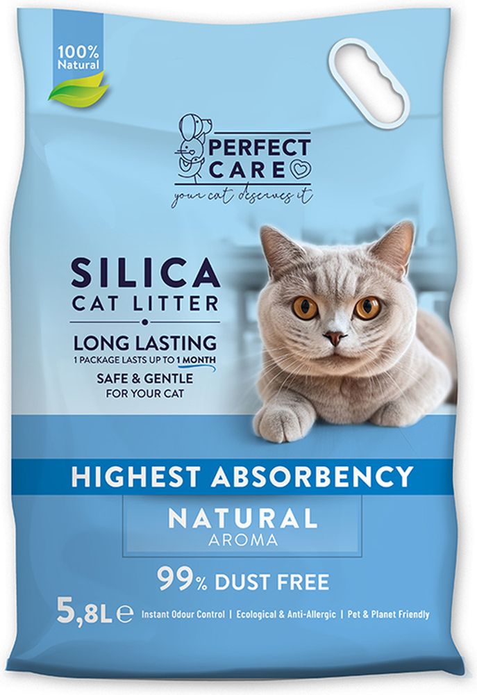 ΚΡΥΣΤΑΛΛΙΚΗ ΑΜΜΟΣ PERFECT CARE SILICA CAT LITTER 5.8LT PERFECT CARE