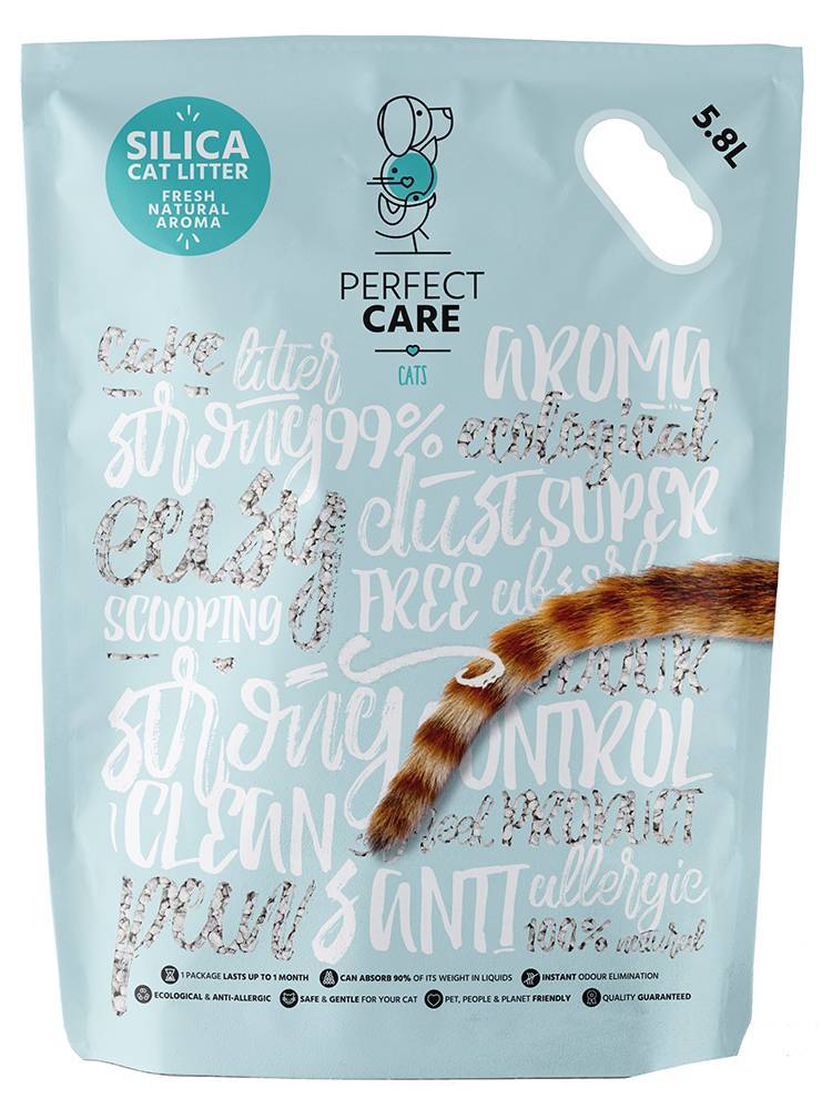 PERFECT CARE ΚΡΥΣΤΑΛΛΙΚΗ ΑΜΜΟΣ PERFECT CARE SILICA CAT LITTER 10LT