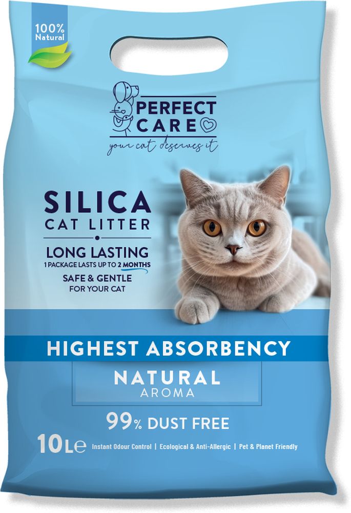 ΚΡΥΣΤΑΛΛΙΚΗ ΑΜΜΟΣ PERFECT CARE SILICA CAT LITTER 10LT