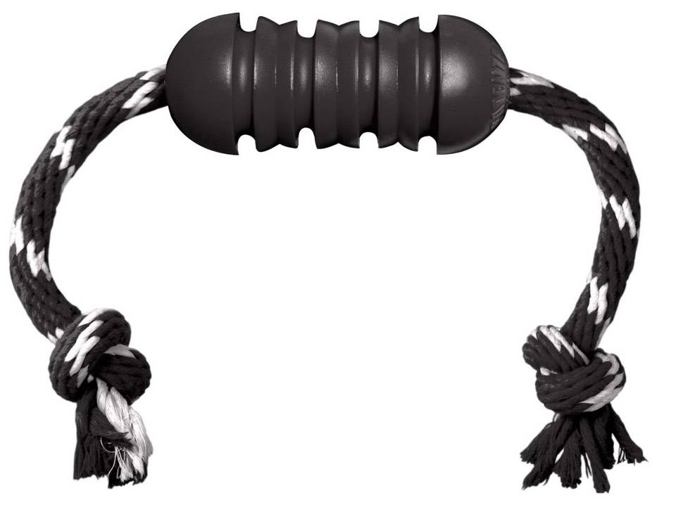 KONG ΠΑΧΝΙΔΙ ΣΚΥΛΟΥ KONG EXTREME DENTAL ROPE ΜΑΥΡΟ MD