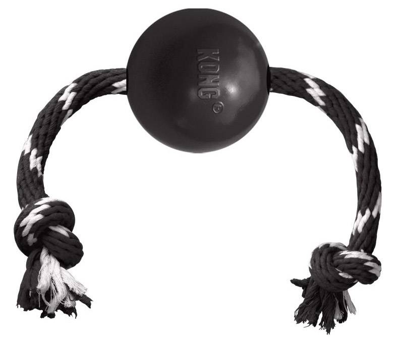 ΠΑΧΝΙΔΙ ΣΚΥΛΟΥ KONG EXTREME BALL ROPE ΜΑΥΡΟ LG KONG